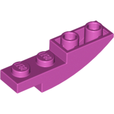 magenta slope curved 4 x 1 inverted