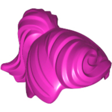 magenta minifigure hair female ponytail and fringe
