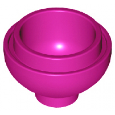 magenta brick round 2 x 2 dome bottom