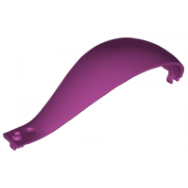 magenta panel 4 x 4 x 11 curved tapered with clip at each end