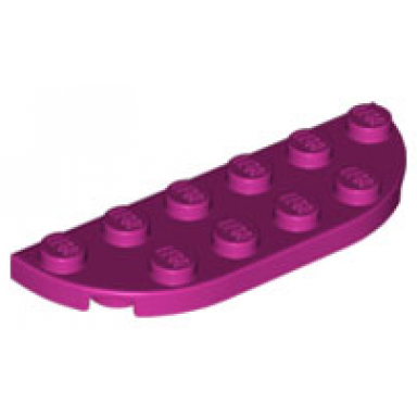 magenta plate round corner 2 x 6 double