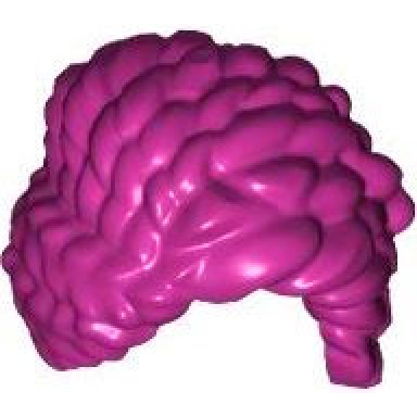 magenta minifigure hair female coiled and braided swept over left side