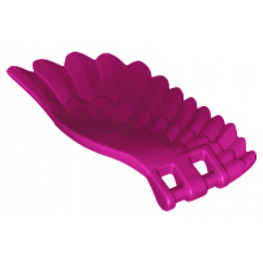 magenta wing 4 x 7 right with feathers and bar handles