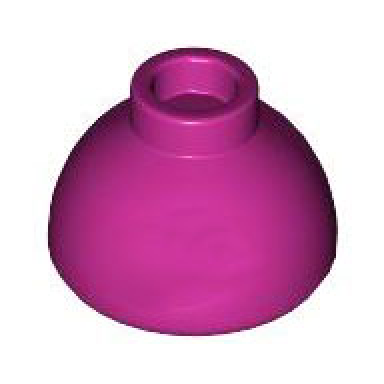 magenta brick round 1 1 2 x 1 1 2 x 2 3 dome top
