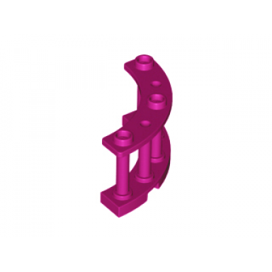 magenta fence 4 x 4 x 2 quarter round spindled with 3 studs