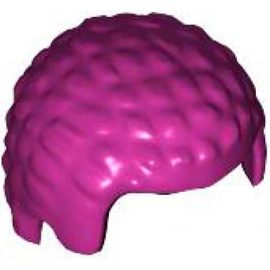 magenta minifigure hair male with coiled texture