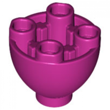 magenta brick round 2 x 2 dome bottom with studs