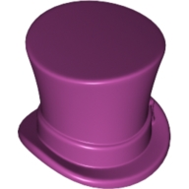 magenta minifigure headgear hat top hat with ribbon