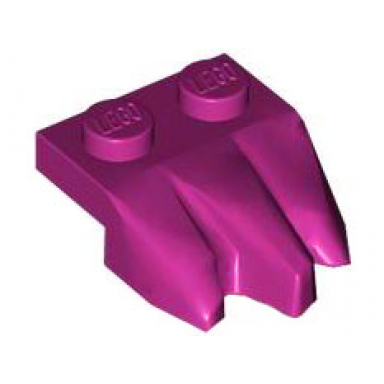 magenta plate modified 1 x 2 with 3 claws rock fingers