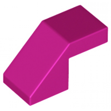 magenta slope 45 2 x 1 with cutout without stud
