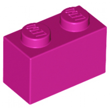 magenta brick 1 x 2