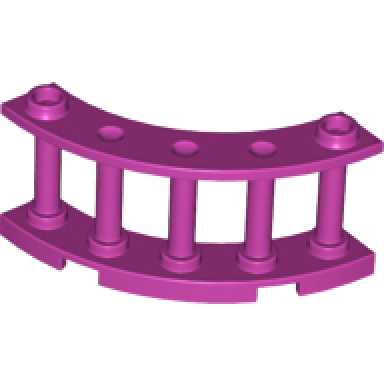 magenta fence 4 x 4 x 2 quarter round spindled with 2 studs