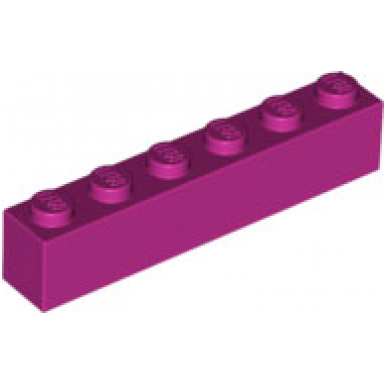magenta brick 1 x 6