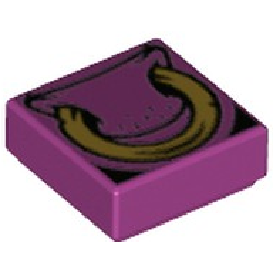 magenta tile 1 x 1 with bull nose and gold ring pattern