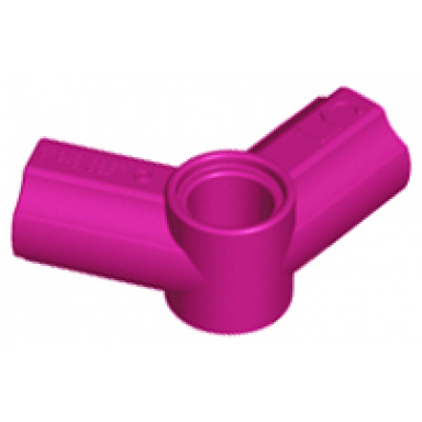 magenta technic axle and pin connector angled 5 - 112.5 degrees