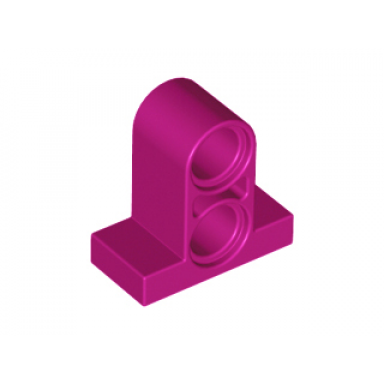 magenta technic pin connector plate 1 x 2 x 1 2 3 with 2 holes on top