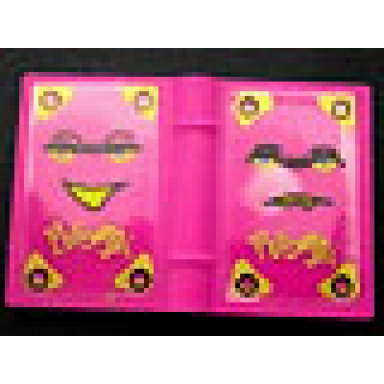 magenta minifigure utensil book 2 x 3 with belville faces and spells pattern stickers - sets 5804 5962
