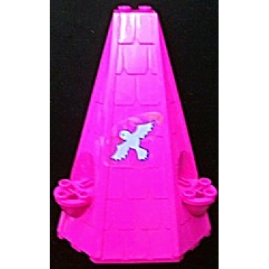 tower roof 6 x 8 x 9 with flying bird pattern sticker - set 7582