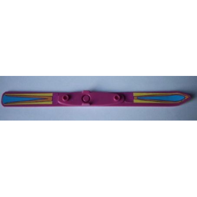 magenta scala utensil ski 19 x 2 with multi-colored pattern sticker - set 3151