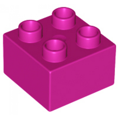magenta duplo brick 2 x 2
