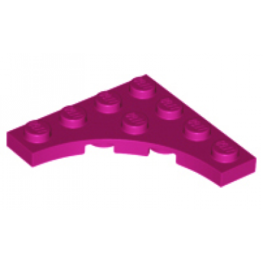 magenta plate modified 4 x 4 with 3 x 3 curved cutout