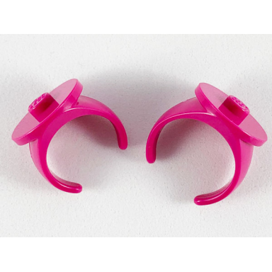 magenta ring with stud 2 in bag multipack