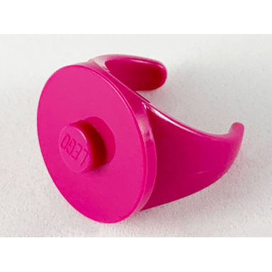 magenta ring with stud - 14mm inside diameter