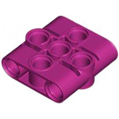 magenta technic pin connector block liftarm 1 x 3 x 3