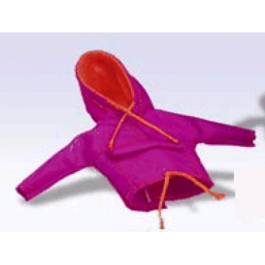 magenta scala clothes female jacket with hood with orange interior