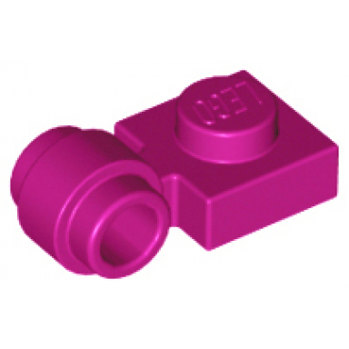 magenta plate modified 1 x 1 with light attachment - thick ring