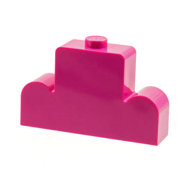 magenta brick modified 1 x 4 x 2 center stud top