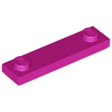 magenta plate modified 1 x 4 with 2 studs with groove