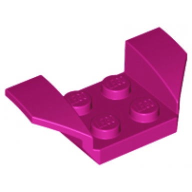 magenta vehicle mudguard 2 x 4 with flared wings