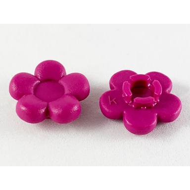 magenta clikits icon flower 5 petals 2 x 2 small with pin frosted solid and transparent colors