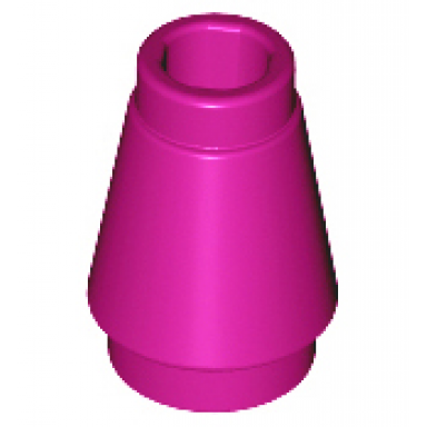 magenta cone 1 x 1 with top groove