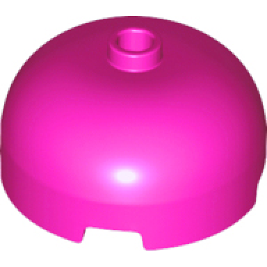 magenta brick round 3 x 3 x 1 1 3 dome top - open stud
