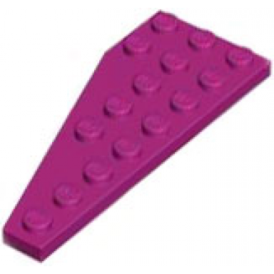 magenta wedge plate 8 x 3 pentagonal right