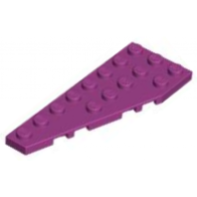 magenta wedge plate 8 x 3 pentagonal left