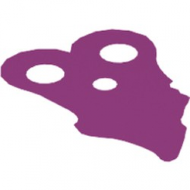 magenta minifigure armor pauldron cloth tattered rounded end length 33mm