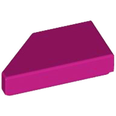magenta tile modified 1 x 2 wedge right