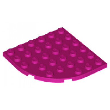 magenta plate round corner 6 x 6