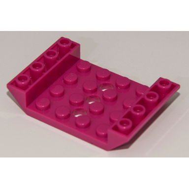 magenta slope inverted 45 6 x 4 double with 4 x 4 cutout and 3 holes