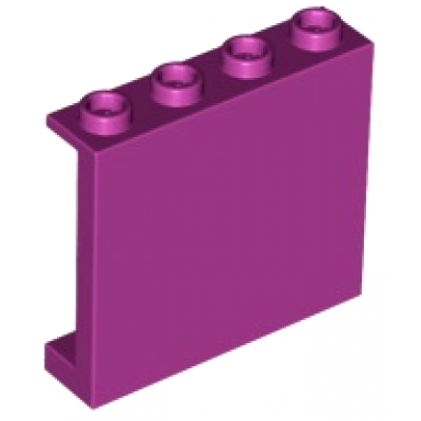 magenta panel 1 x 4 x 3 with side supports - hollow studs
