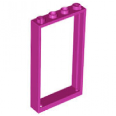 magenta door frame 1 x 4 x 6 with 2 holes on top and bottom