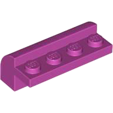 magenta slope curved 2 x 4 x 1 1 3 with 4 recessed studs