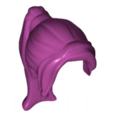 magenta minifigure hair female ponytail long with side bangs