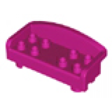 magenta duplo furniture couch sofa with rounded back and 8 studs