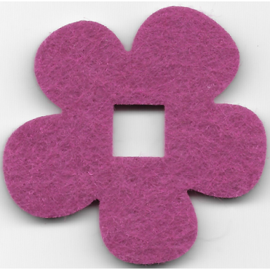 felt fabric 5 1 2 x 5 1 2 flower thick with square hole