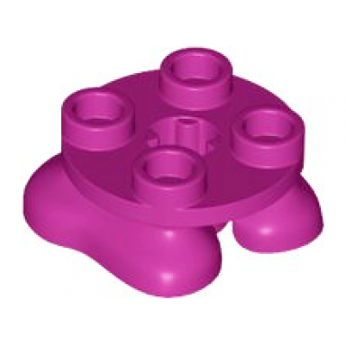magenta legs with plate round 2 x 2 and axle hole - 2 feet
