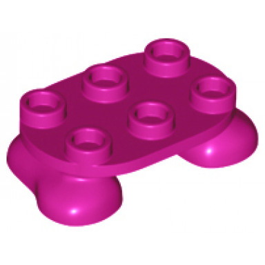 magenta legs with plate round 2 x 3 - 2 feet